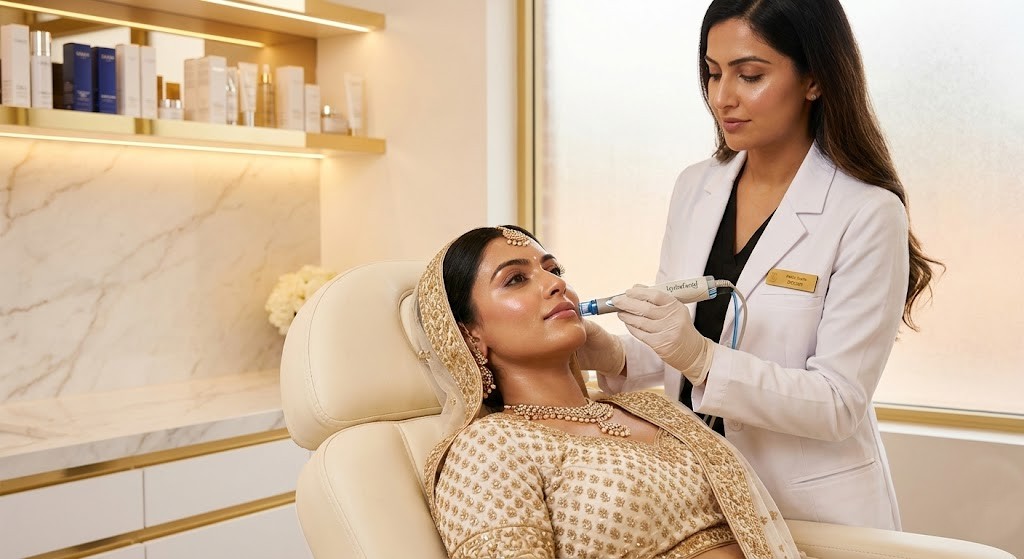 HydraFacial bridal treatment for brides at Rere Polyclinic Dubai 6 months before wedding