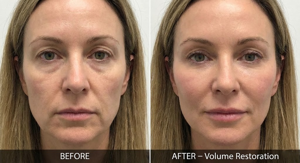 Cheek filler before after