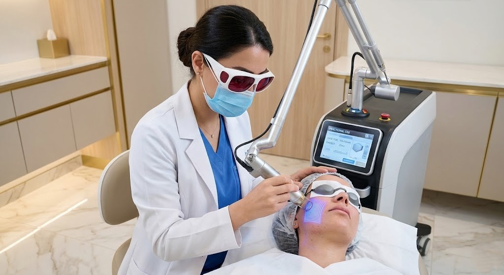 Fractional CO2 laser acne scar treatment at Rere Polyclinic Dubai Jumeirah